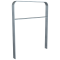 Lean-on hoop made of flat bar steel | bent, 80 x 12 mm | in curved design | with cross bar | total width: 1000 mm | hot-dip galvanized
